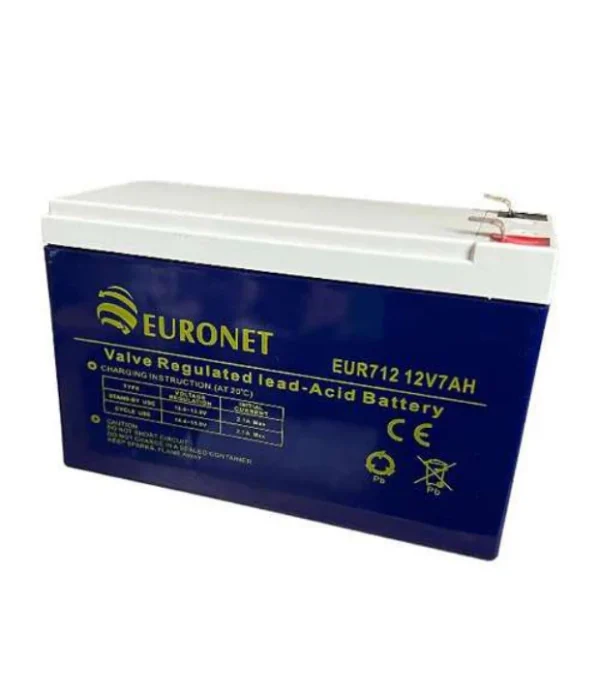 Euronet-12V-Battery Batterie Euronet 12V 7Ah – Fiable & Durable pour Onduleurs, ..