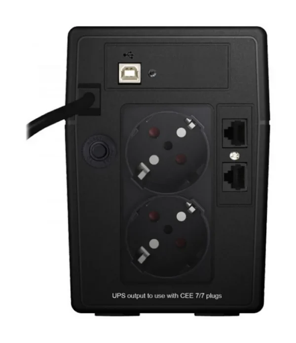 Infosec X1 EX-600 Onduleur 600 VA Onduleur InfosecX1 600 VA – Protection fiable avec 2 prises