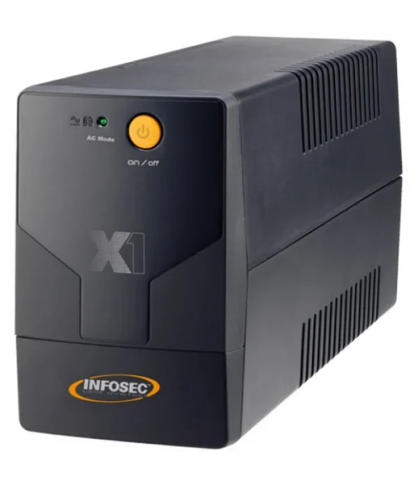 Infosec X1 EX-600 Onduleur 600 VA_2 Onduleur InfosecX1 600 VA – Protection fiable avec 2 prises