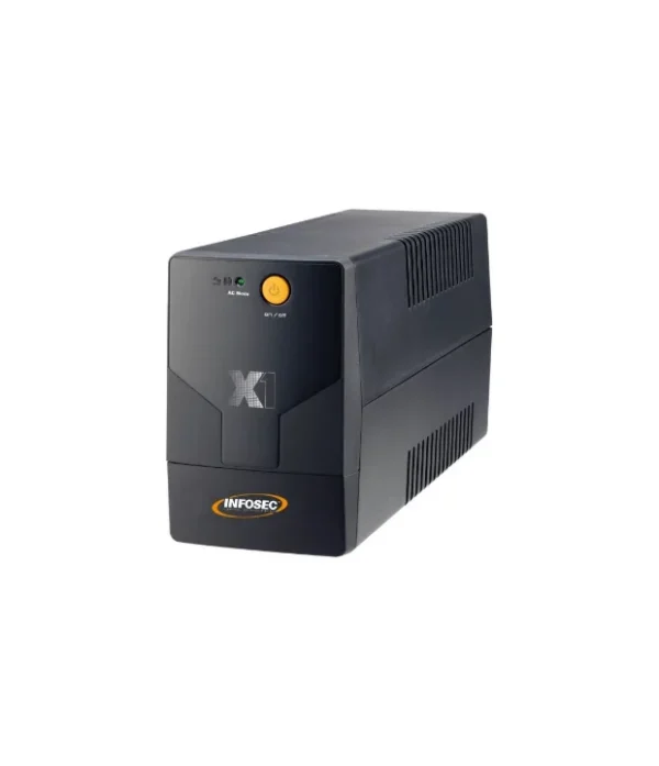 Infosec X1 EX-600 Onduleur 600 VA_4 Onduleur InfosecX1 600 VA – Protection fiable avec 2 prises
