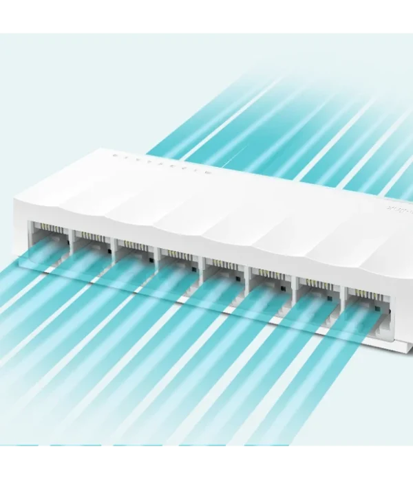TP-Link Mini Switch 8Ports 100MBits_2 Switch réseau 8 ports 10/100Mbps – Compact et éco-énergétique