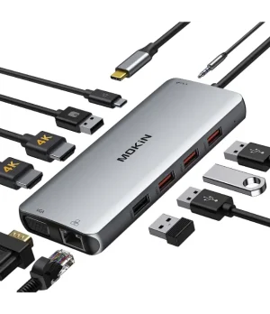 Hub USB-C 11-en-1 Multiport_6 Hub USB-C 11-en-1 Multiport – HDMI, VGA, Ethernet, Audio, USB