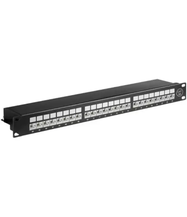 panneau-de-brassage-24p-cat6a-utp- Panneau de brassage 24 ports RJ45 Cat6 blindé