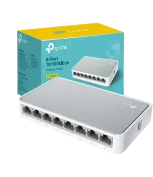 Switch réseau 8 ports 10/100Mbps – Compact et éco-énergétique