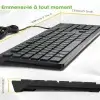 Clavier Informatique AZERTY2 Clavier informatique AZERTY standard noir, conçu pour un confort de frappe optimal et une productivité accrue au bureau, disponible chez BoulevardTech à Bamako.