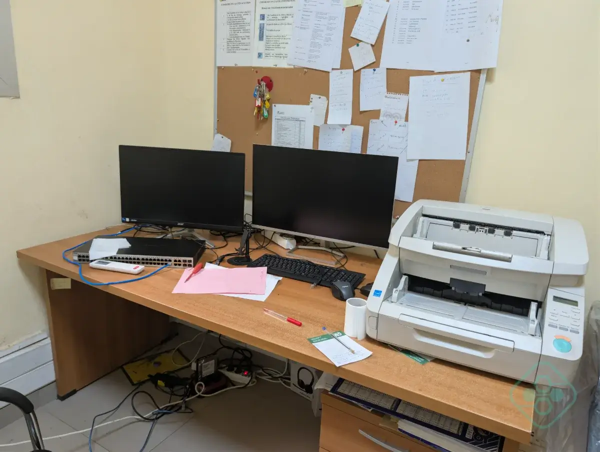 Poste d'administration réseau remis en service par BoulevardTech à Bamako